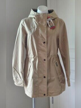 Hunter Women's Tan Water Resistant Cotton Hooded Jacket